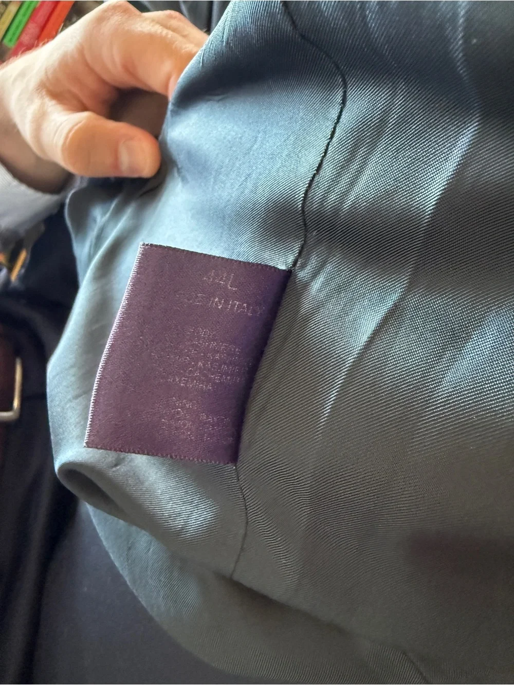 Ralph Lauren Purple Label Navy Cashmere Jacket 42L